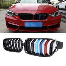 M-Color Kidney Grille Grill For BMW F30 F31 320i 328i 335i 12-18 Gloss Black