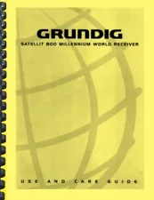 Grundig Satellit 800 Millennium Shortwave World Radio Receiver OWNER'S MANUAL