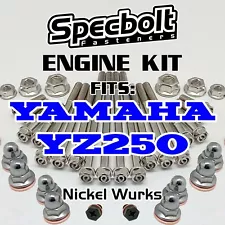 YZ250 Engine Rebuild Bolt Kit for Yamaha YZ 250 Specbolt Nickel Wurks Ti Look