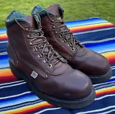 Vintage Carolina Logger Boots Oil Slip Resistant Leather Size 11 Made In USA