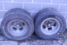 Vintage Good Year Rally GT L60-14 Racing Slicks Tires Pair With Mags