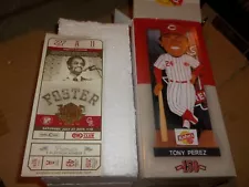 Cincinnati Reds 150th Ann. Tony Perez Bobblehead NEW , Box w premium ticket