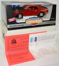 ERTL 1/18 1995 Mopar Nationals #2 1970 AAR Cuda Rally RED 7439 American Muscle