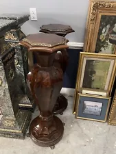 Paid Of Beautiful Wood Pedestals