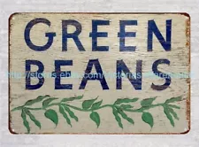 reproductions for sale green beans metal tin sign