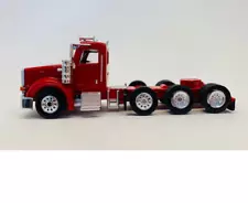 2 Pack Red Peterbilt 367 4 Axle Cab 1/87 HO Die-cast Truck Models TNS 410521