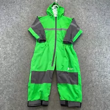 Oaki Rainsuit Youth Boys 5 Green Grey Hooded Rain Taped Seams Hiking Oakiwear