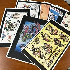 Sailor Jerry Mike Malone Rollo Reproduction Art Tattoo Flash Set For Poster 7 Pc