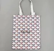 CELINE Tote Bag Novelty Canvas Triomphe Limited Eco Bag Tricolor S size Japan