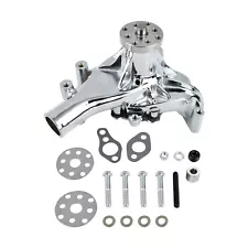 Chrome High Volume Long Water Pump For SBC Small Block Chevy 283 305 350 400