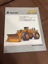 Dresser 4000 Wheel Loader Sales Brochure Dealer 1991 Haulpak Division