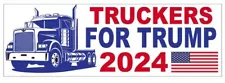 Truckers For Trump 2024 Bumper Sticker B22