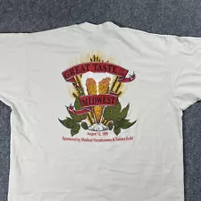 VINTAGE Great Taste of the Midwest 1995 Beer Festival T Shirt XL Madison Wis.