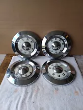 Set of (4) 1955-1960 Ford Thunderbird Fairlane 10.5" Dog Dish Hub Cap Wheel