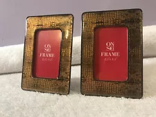 Picture Frames set of 2 metal Leopard skin look from Old Navy MAX2433