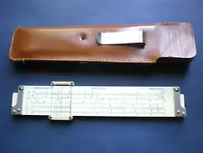 Dietzgen No. 1776 Slide Rule. Duplex. 15 Scales. Leather Case. Appear Unused