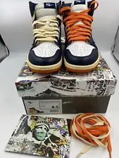 Reves Paris x Air Kiy 85’ hi Navy and Orange size 8.5