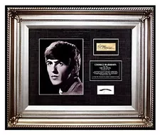 The Beatles GEORGE HARRISON Hair lock PHOTO Signed art Music Memorabilia OFFERS