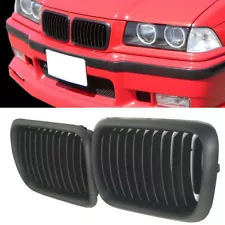 Black Kidney Front Grilles Grill For BMW E36 3 series M3 318i 323i 328i 1997-99 (For: BMW)