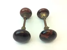 Brown Swirl Antique Doorknob Door Knob Hardware Handles Knobs Parts