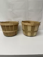 Natural Bushel Baskets -Medium Set Of 2