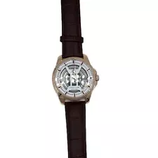 Watch Clearance Sale Deus Skeleton Edition Leather Band Watch in Brown