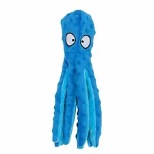 Plush Dog Toys Octopus Soft Stuffed Interactive Squeaky Sounder Paper Chew Tooth