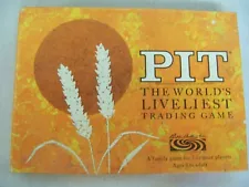 PIT CARD GAME, PARKER BROTHERS 1964, NEW, SEALED CARDS