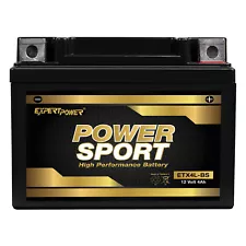 YTX4L-BS High Performance Motorcycle Scooter ATV Battery, 120 Cold Cranking Amps