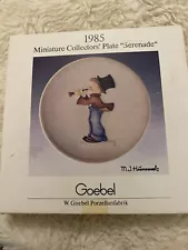 New Listing2 Goebel Hummel Mini Collector Plates 1980s “serenade” & “little Fidler