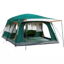 12 Person Extra Large Tent 2 Rooms 3 Doors & 3 Windows,Mesh Family Cabin New