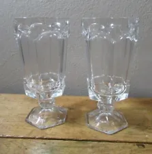 SALE Set of 2 Vintage Fostoria VIRGINIA Clear 6 7/8" Iced Tea Goblets EUC