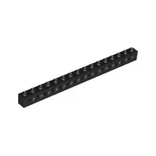 Lego Technic Bricks 8x Black 1x16 Studded Beams {370326} 3703 NEW