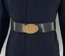 US Civil War Enlisted Belt with Buckle - Union Civil War Waist Belt - Up to 60"