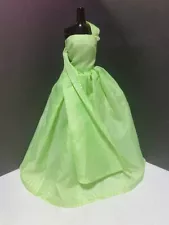 Vintage Green Gown for Barbie Nice Full Skirt Attached Wrap