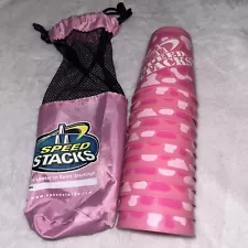 Speed Stackers 12 Pink Stacking Cups Stacks Sport Official WSSA with Bag