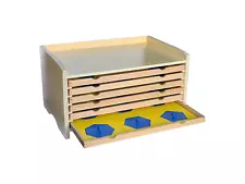 Geometric Cabinet with 35 Insets - MONTESSORI SENSORIAL MATERIAL