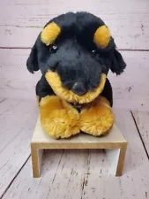 Animal Alley Plush ROTTWEILER Realistic 14" Dog Laying Down Stuffed Toy 2007