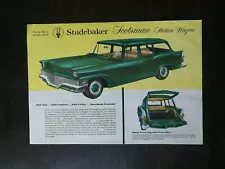 Vintage 1958 Studebaker Scotsman Station Wagon Original Dealer Brochure Sheet