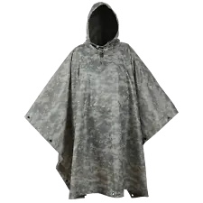 USGI Industries Military Style Multi-Use Rip Stop Rain Poncho (ACU)