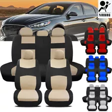 For Hyundai Santa Fe Car Seat Covers Full Set Polyster 5-Seat Cushion w/ Zipper