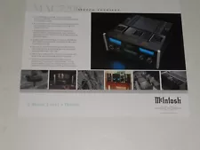 McIntosh MAC7200 Receiver Brochure, 2 pg Specs+Articles+Info Amp Original