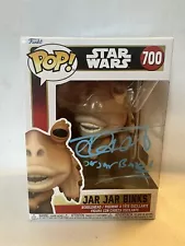 Funko Pop Star Wars Episode 1 Jar Jar Binks #700 Signed Quoted Ahmed Best DAMAGE