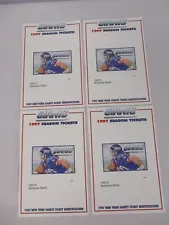 4 1997 NEW YORK GIANTS FOOTBALL SEASON TICKETS IDENTIFICATION STUBS