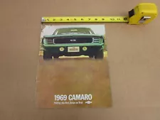 1969 Chevrolet Camaro SS Rally Sport sales brochure 16 page ORIGINAL literature