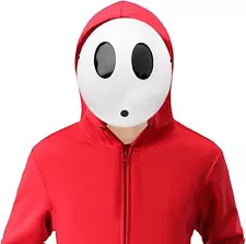 Shy Guy Mask Halloween Party Favors, White Cosplay Costume...