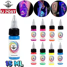 Tuffking Tattoo Ink UV Glowing Monochrome 8 Colors Inks Professional Pigment AU