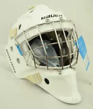 Bauer 960 Cert. Straight Bar Goalie Mask Senior Size Medium White (0815-4773)