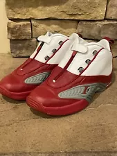 Reebok Answer IV 4 Allen Iverson Basketball Shoes White Red Men’s Size 9 1/2