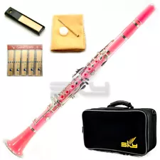 New High Quality Bb Pink Clarinet Package German Style Nickle Silver Keys